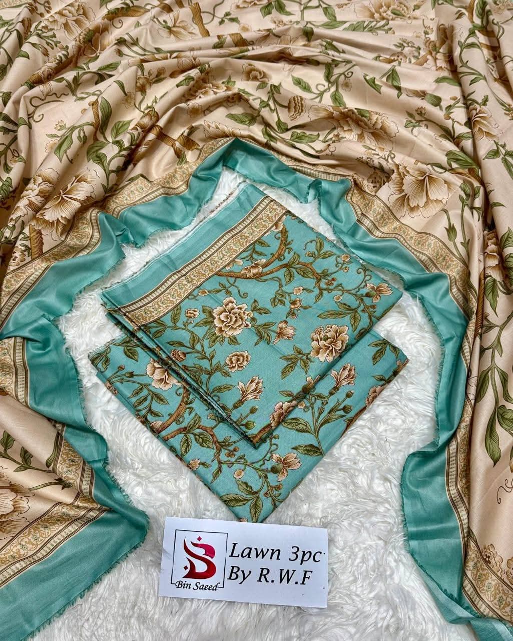 3 Piece Lawn Printed UnStitched Suit