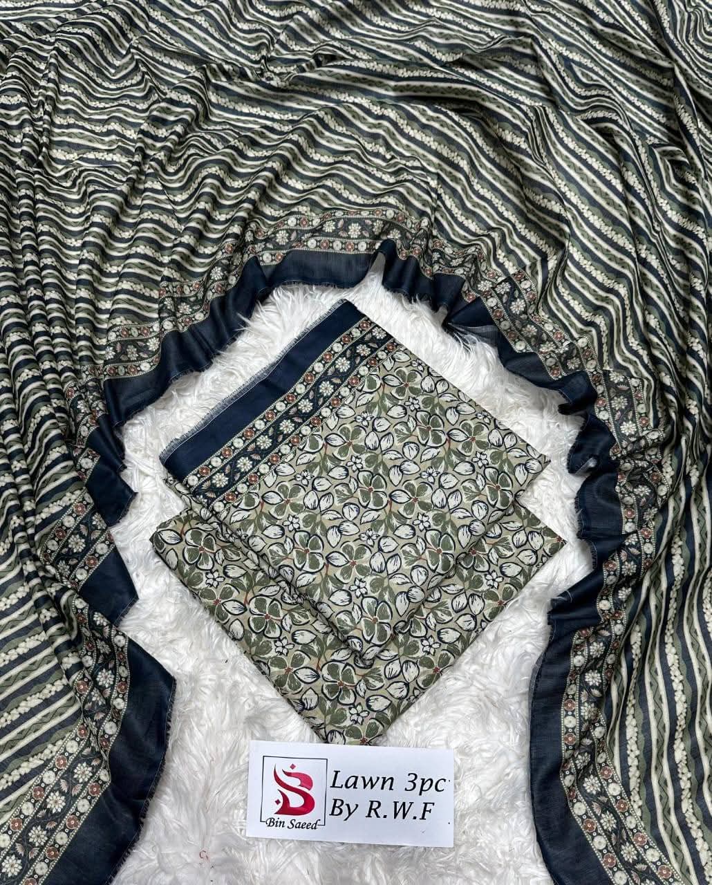 3 Piece Lawn Printed UnStitched Suit