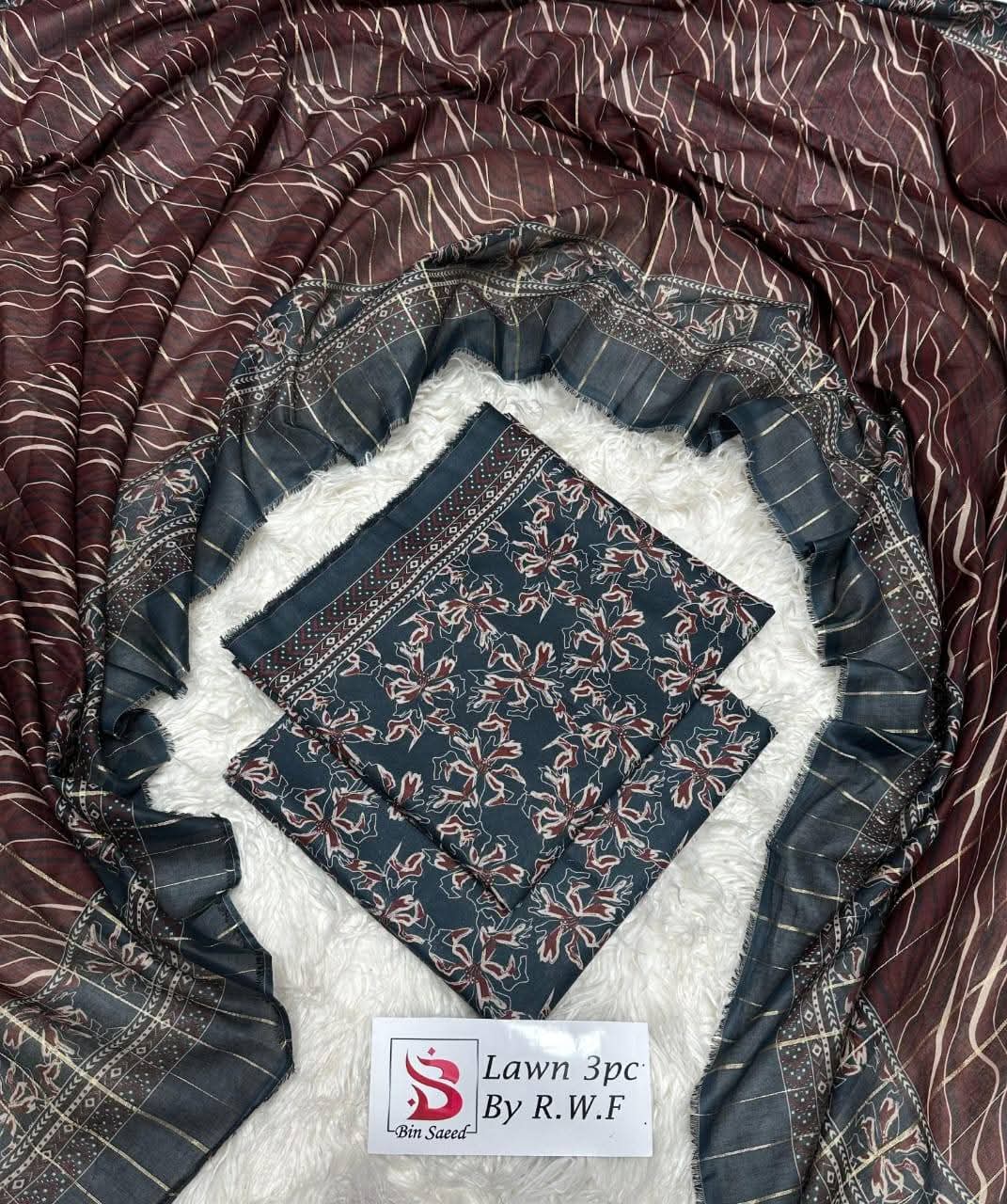 3 Piece Lawn Printed UnStitched Suit