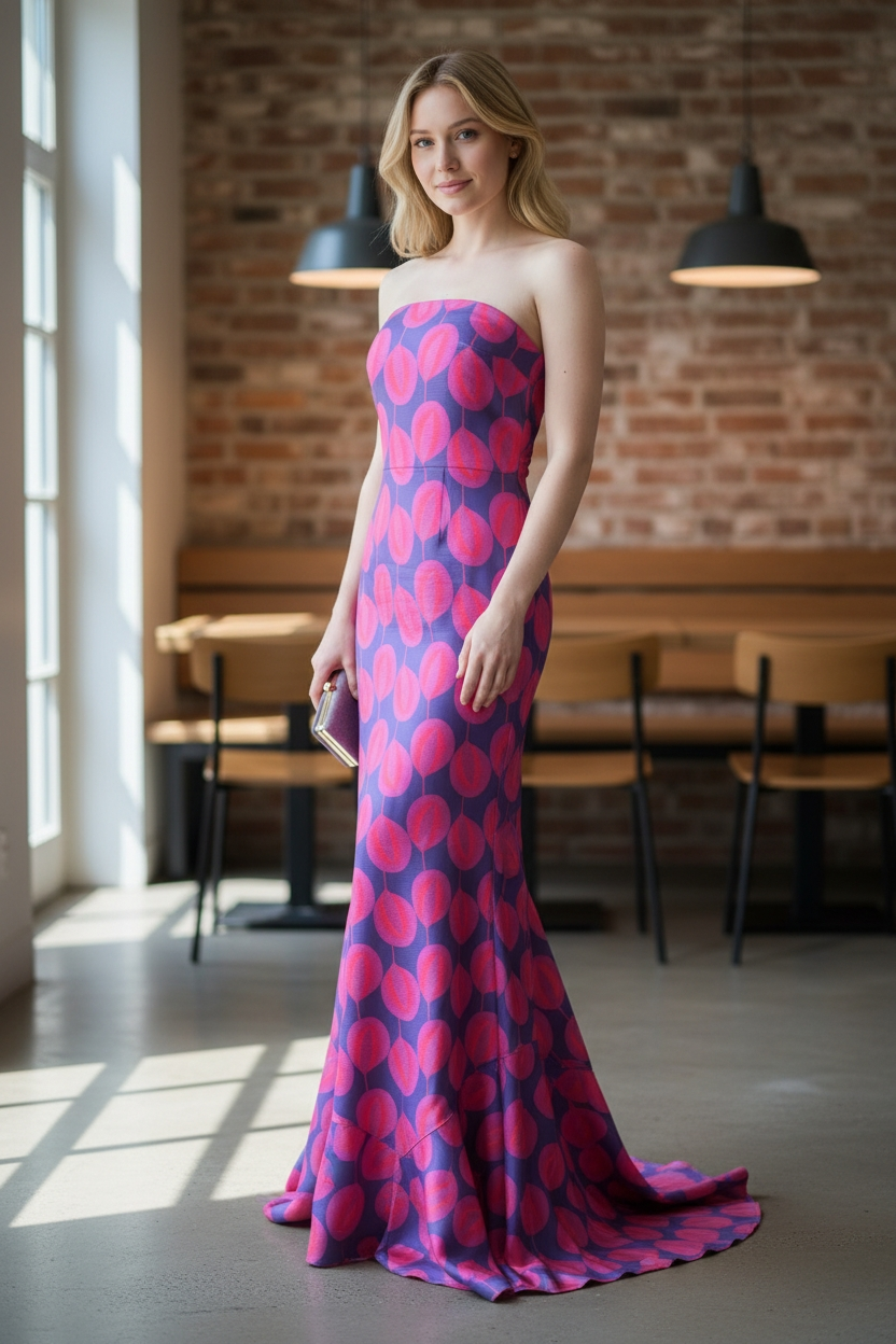 2-Piece Printed Lawn Unstitched Suit - Classic Blue & Pink Floral Design