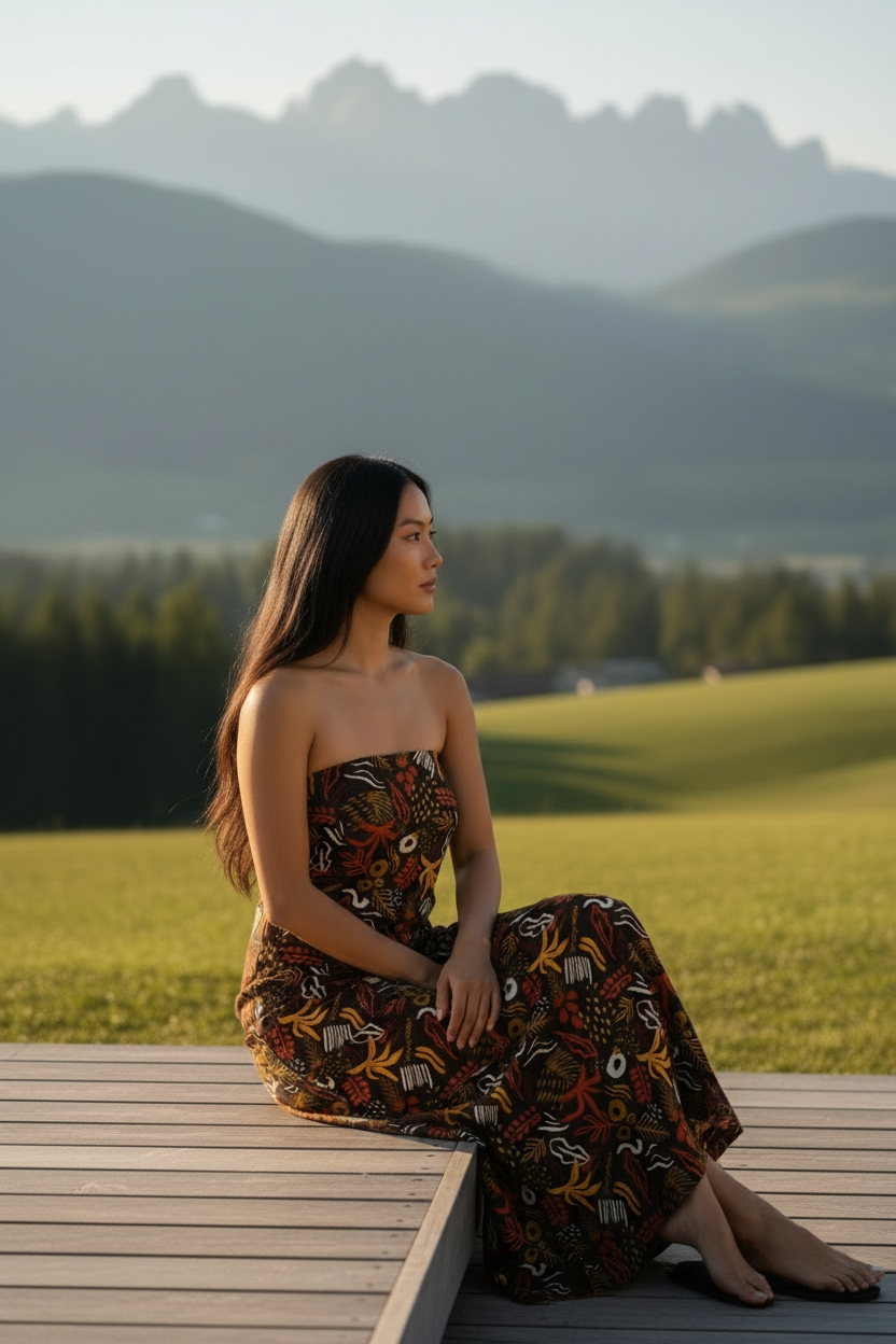 2-Piece Printed Lawn Unstitched Suit - Classic Brown & Multicolored Floral Design